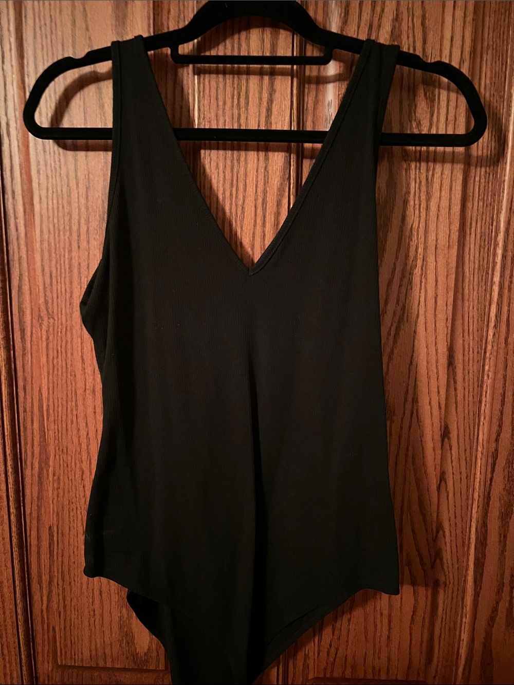 Abound Black V-Neck Sleeveless Bodysuit